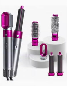 5 In 1 Hot Air Hair Dryer And Curler Tool Set