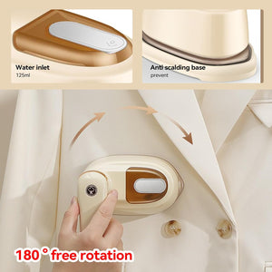 Steamer, 2-IN-1 Iron Steamer for Clothes, Powerful Travel Steamer Iron for Travel,