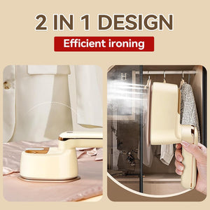 Steamer, 2-IN-1 Iron Steamer for Clothes, Powerful Travel Steamer Iron for Travel,